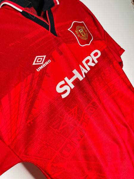 1994-96 Manchester United Home Shirt | Cantona #7 | Very Good | Large