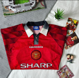 1996-98 Manchester United Home Shirt | Very Good | XL
