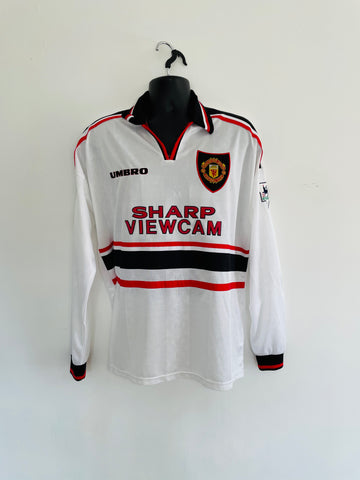 1997-99 Manchester United Away Longsleeve Shirt | Solskjaer #20 | Excellent | L