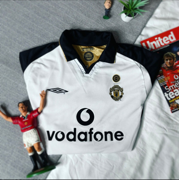 2001-02 Manchester United Third Reversible Centenary Shirt | Beckham #7 | Mint | Medium