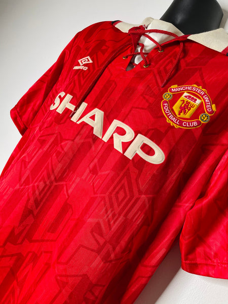 1992-94 Manchester United Home Shirt | Cantona #7 | Very Good | XL