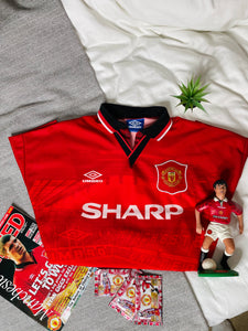 1994-96 Manchester United Home Shirt | Fair | XL