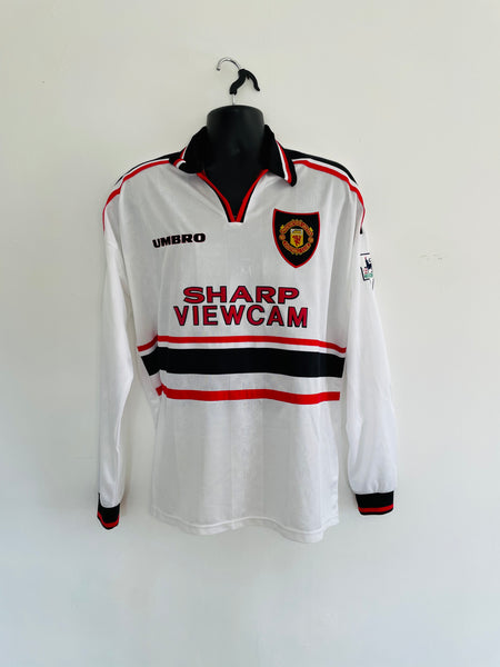 1997-99 Manchester United Away Longsleeve Shirt | Beckham #7 | Excellent | XXL