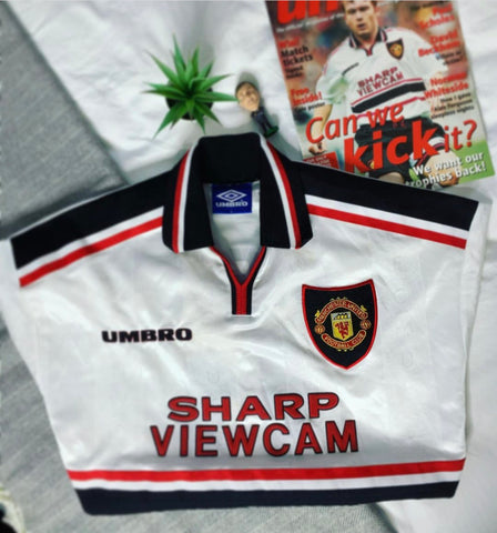 1997-99 Manchester United Away Shirt Beckham #7 | Good | XL