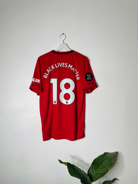 2019-20 Manchester United Home 'Black Lives Matter' Shirt | Fernandes #18 | BNWT | L