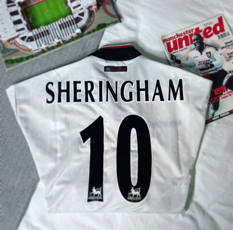 1997-99 Manchester United Away Shirt Sheringham  #10 | Good | XL