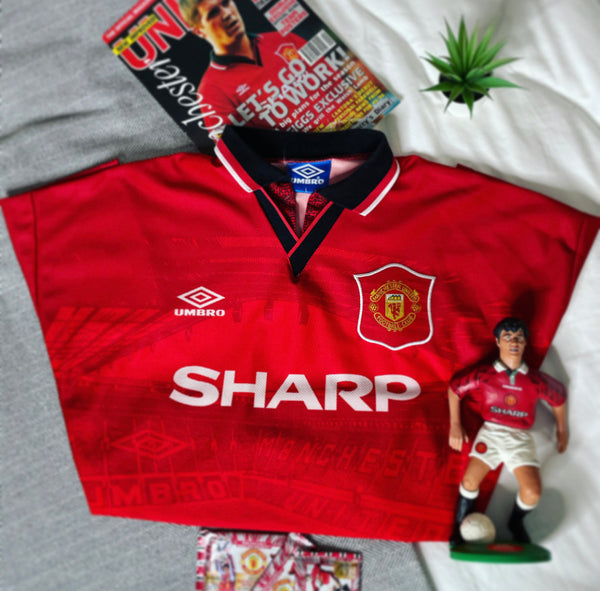 1994-96 Manchester United Home Shirt | Good | L