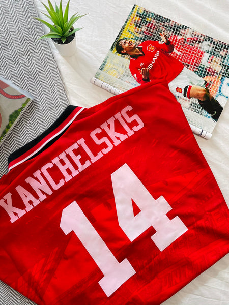 1994-96 Manchester United Home Shirt | Kanchelskis #14 | Mint | L