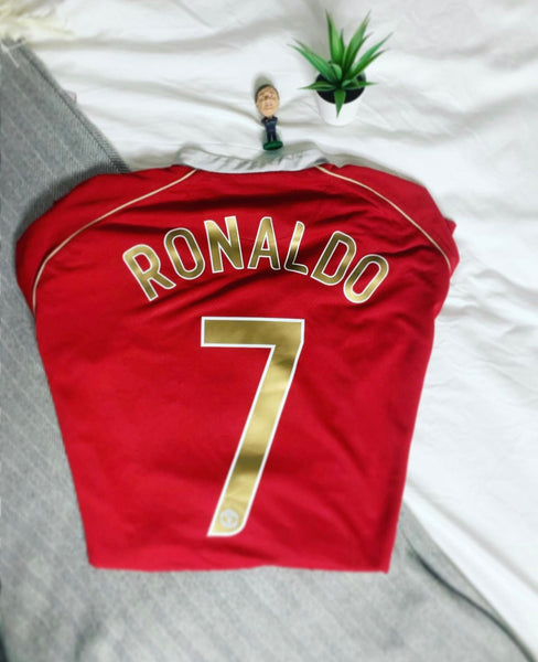 2006-07 Manchester United Home Shirt Longsleeve | Ronaldo #7 | Very Good | S