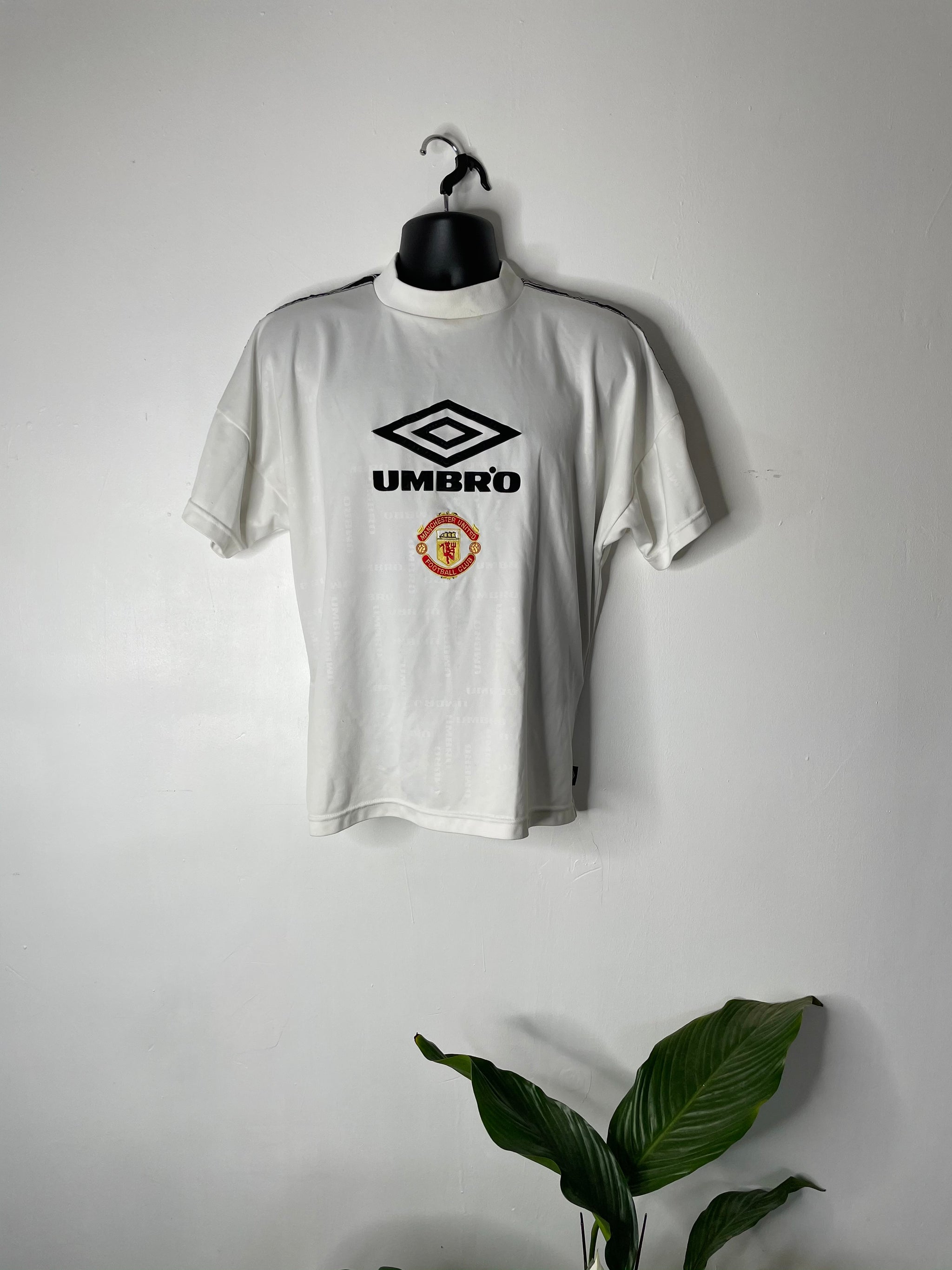 Maillot D'entraînement Vintage Angleterre Umbro Blanc, Homme Taille M, état D'usage