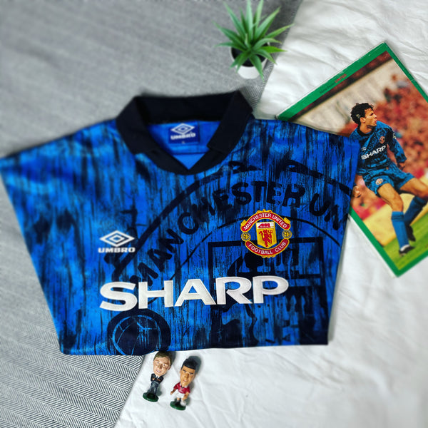 1992-93 Manchester United Away Shirt | Cantona #7 | Mint | XL