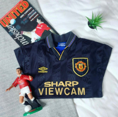 1993-95 Manchester United Away Shirt | Sharpe #5 | Mint | M