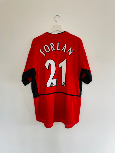 2002-04 Manchester United Home Shirt | Forlan #21 | Good | XL