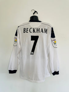 2000-01 Manchester United Away Longsleeve Shirt | Beckham #7 |Very Good | XL