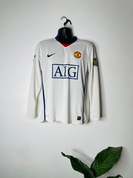 2008-09 Manchester United Away Shirt Longsleeve | Rooney #10 | Good | M
