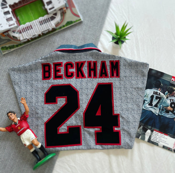 1995-96 Manchester United Away Shirt | Beckham #24 | Mint | L