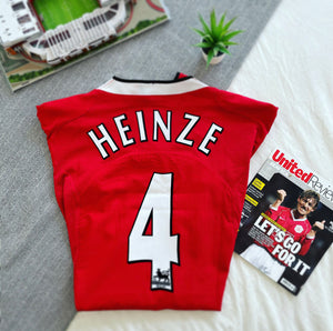 2004-06 Manchester United Home Shirt | Heinze #4 | Mint | L