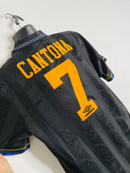 1993-95 Manchester United Away Shirt Cantona #7 | Good | L