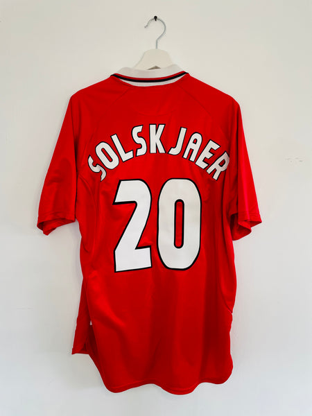 1997-99 Manchester United European ‘Treble’ Shirt | Solskjaer #20 | Very Good | XL