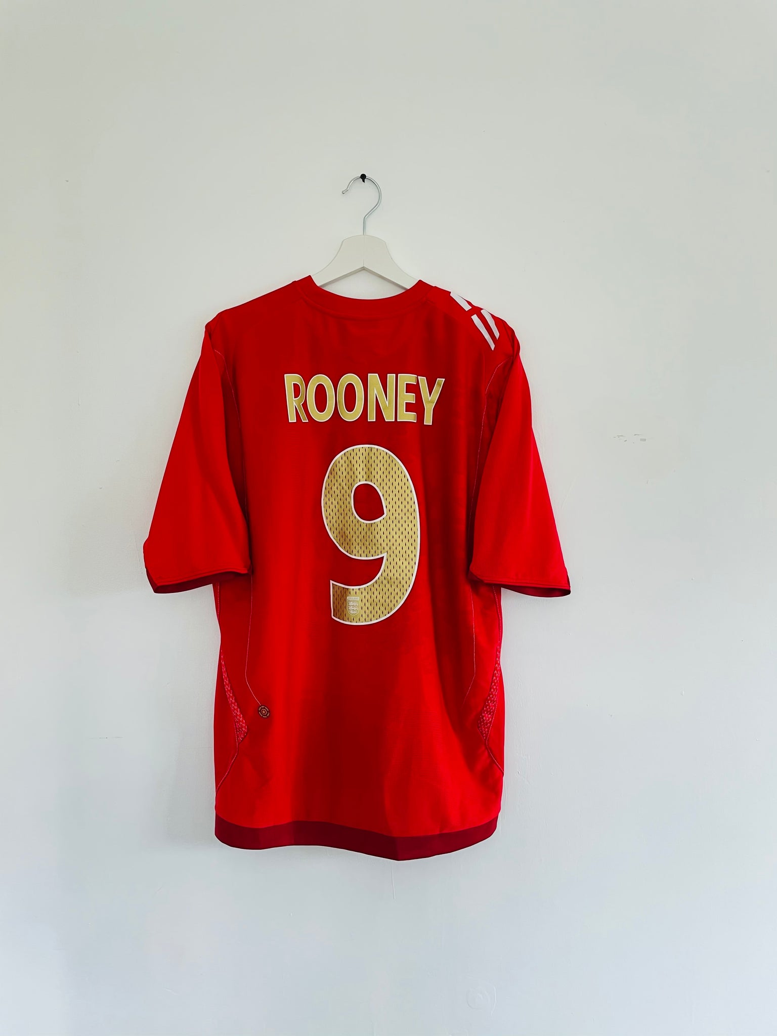 2006-08 England Away Shirt | Rooney #9 | Very Good | XL