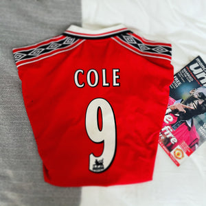 1998-2000 Manchester United Home Shirt Cole #9 | Mint | L