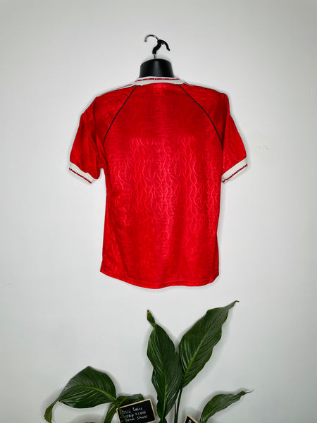 1990-92 Manchester United Home Shirt | Very Good | Large