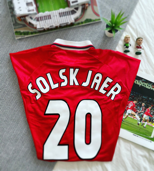 1997-99 Manchester United European ‘Treble’ Shirt | Solskjaer #20 | Very Good | XL