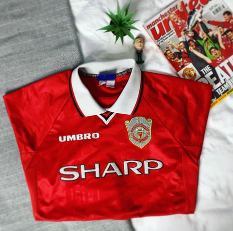 1997-99 Manchester United European ‘Treble’ Shirt | Solskjaer #20 | Very Good | XL