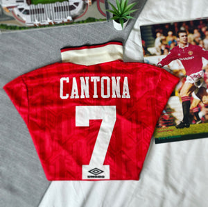 1992-94 Manchester United Home Shirt | Cantona #7 | Very Good | L