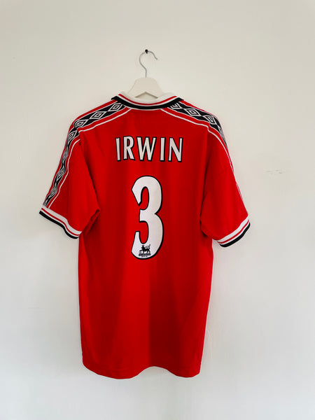 1998-2000 Manchester United Home Shirt | Irwin #3 | Mint | XL