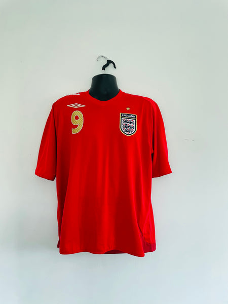 2006-08 England Away Shirt | Rooney #9 | Very Good | XL