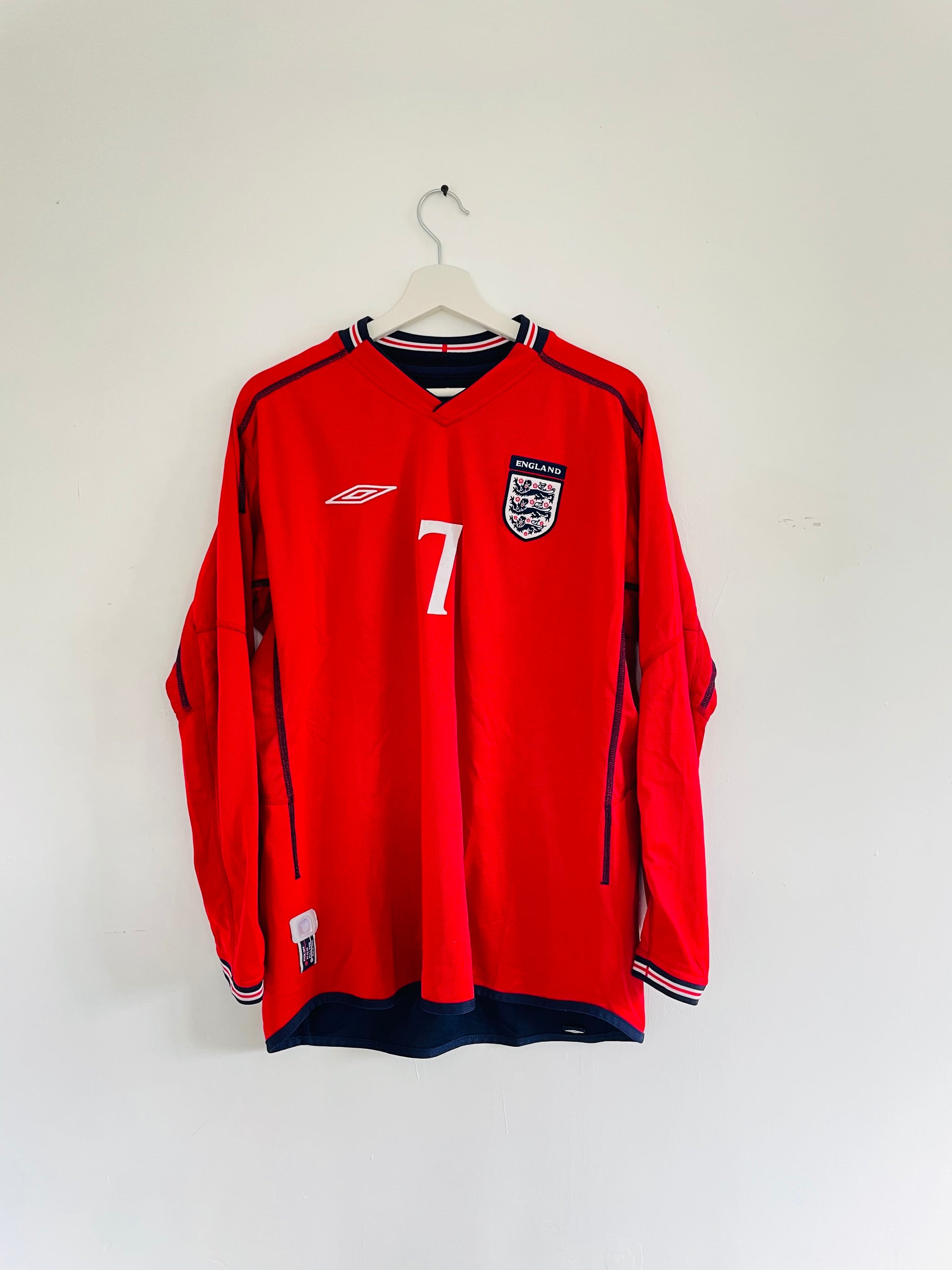 ウェア England Away 2004 #7 Beckham Longsleeve ウェア England Away 2004 #7 Beckham Longsleeve 2002-04