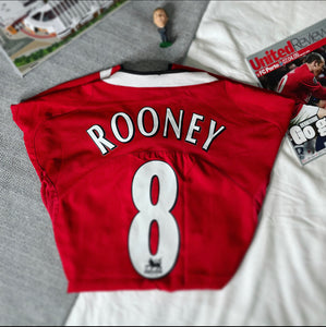 2004-06 Manchester United Home Shirt | Rooney #8 | Very Good | Medium