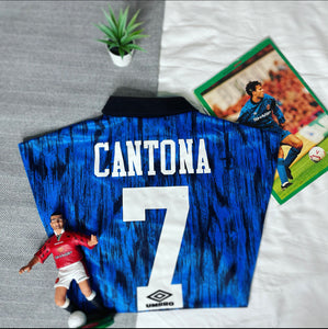 1992-93 Manchester United Away Shirt | Cantona #7 | Mint | XL