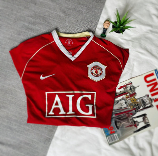 2006-07 Manchester United Home Shirt Longsleeve Ferdinand #5 | Good | XL
