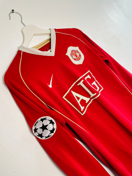2006-07 Manchester United Home Shirt Longsleeve | Ronaldo #7 | Very Good | S